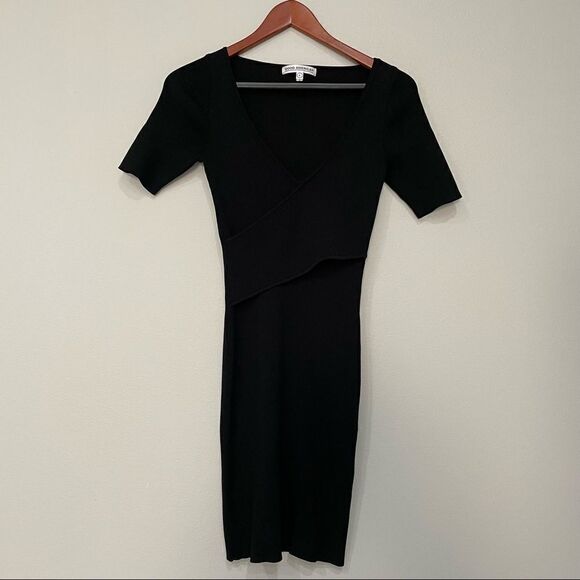 good American Crisscross Bodice Body-Con Dress Black Size 2 - Picture 6 of 12